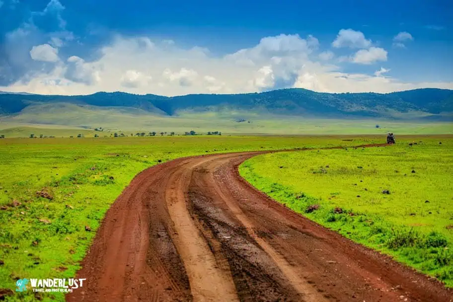 Use of Leading Line in Ngorongoro Crater Photo Vacation Photos Tips - Use Leading Lines