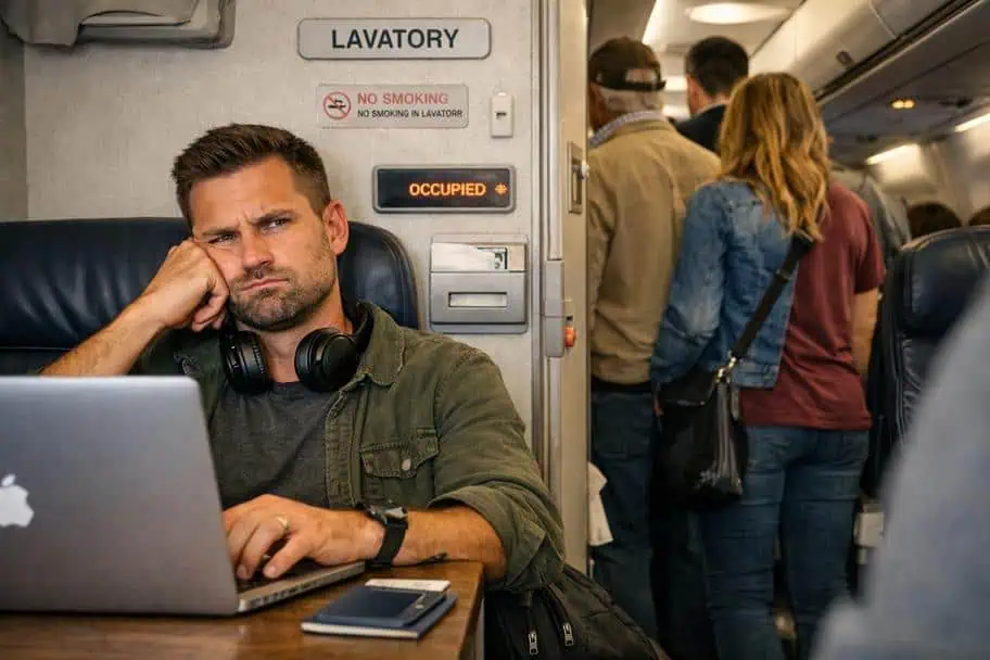 Survive a Long Flight - Don't Sit By Restrooms