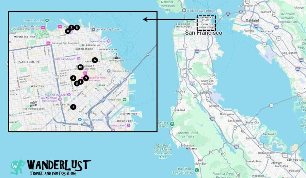 San Francisco Recommended Hotels Map
