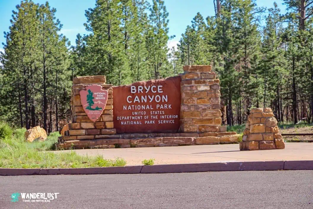 Bryce Canyon National Park Entrance Sign