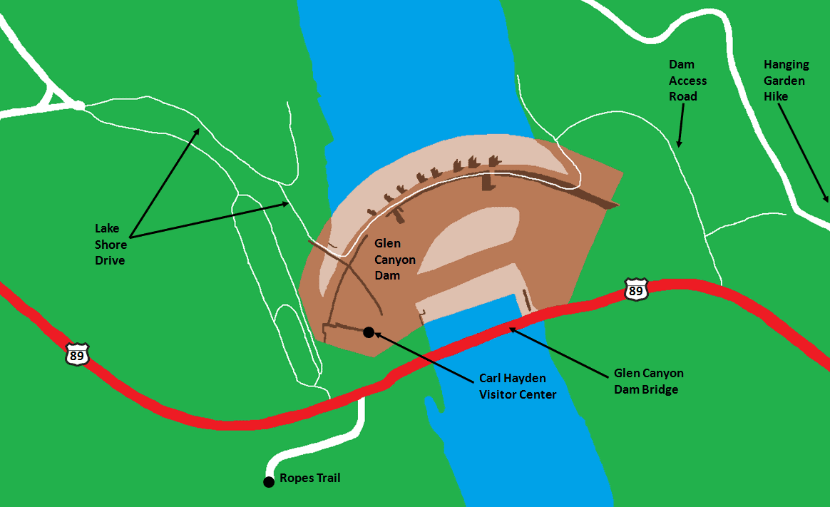 Glen Canyon Dam Map