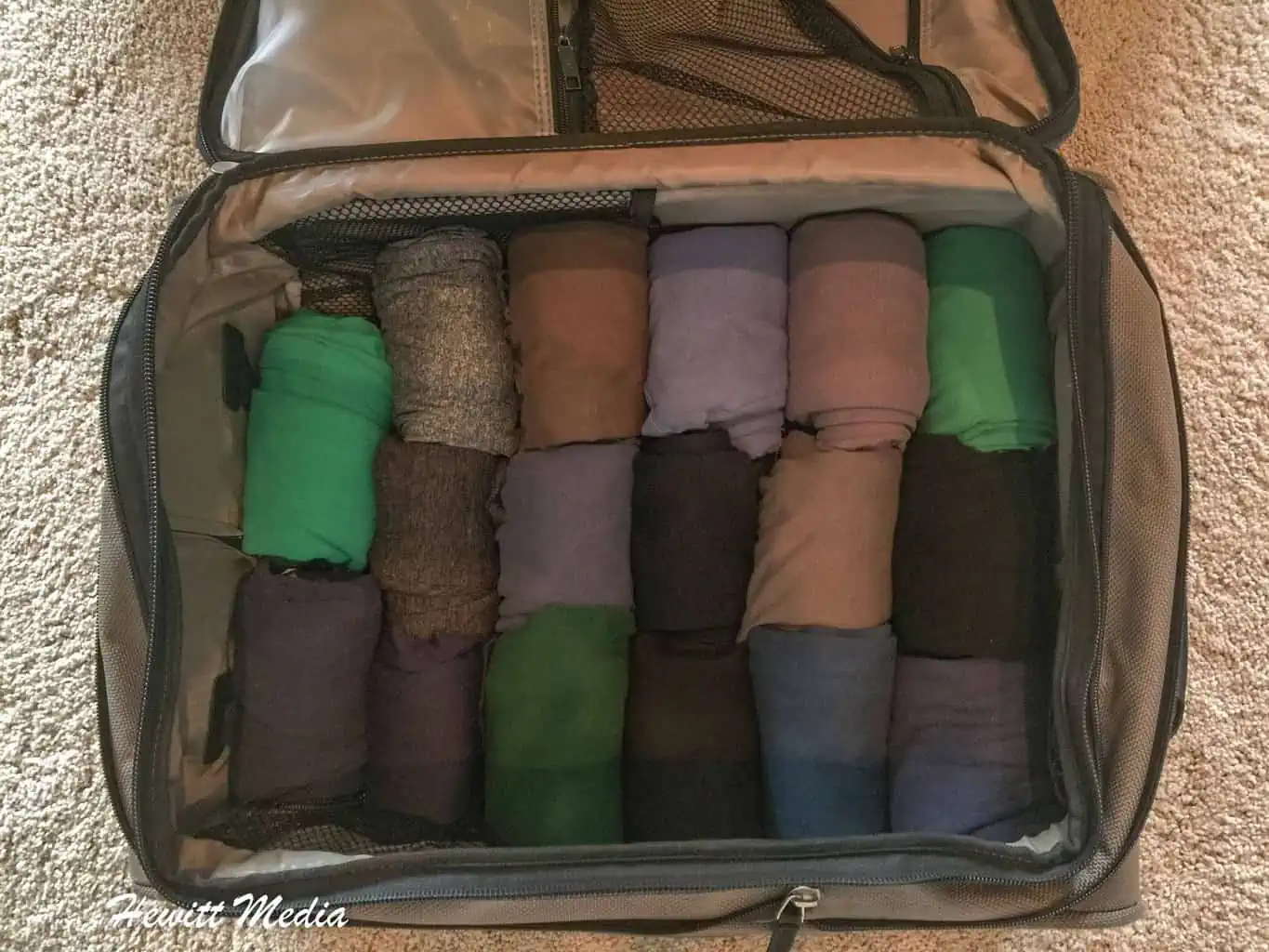 Roll Clothing When Packing