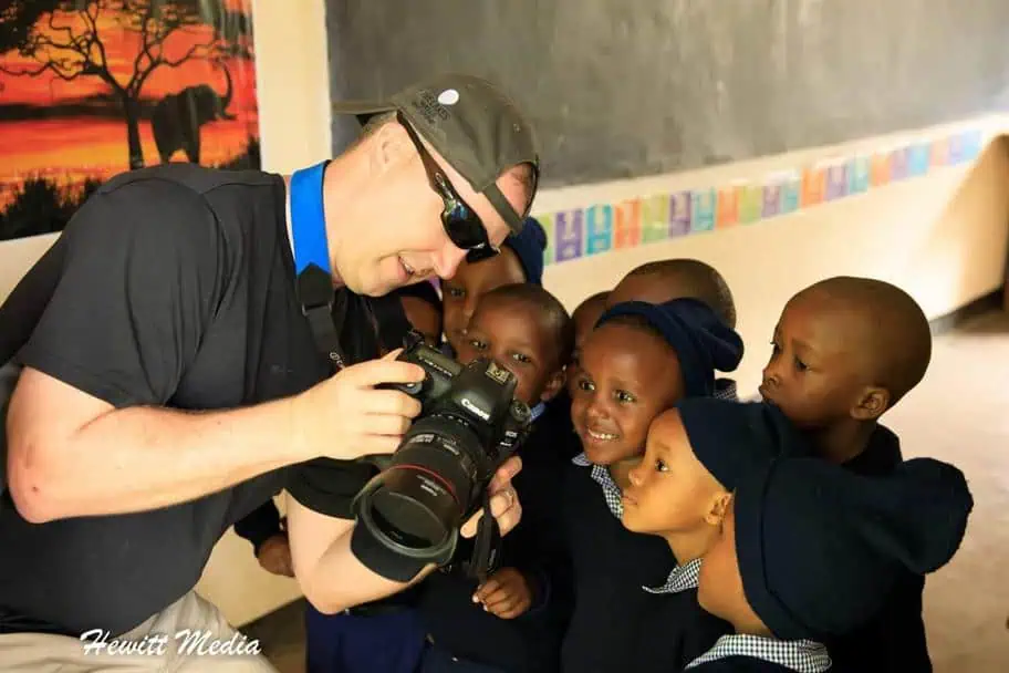 Visiting a school near Arusha, Tanzania