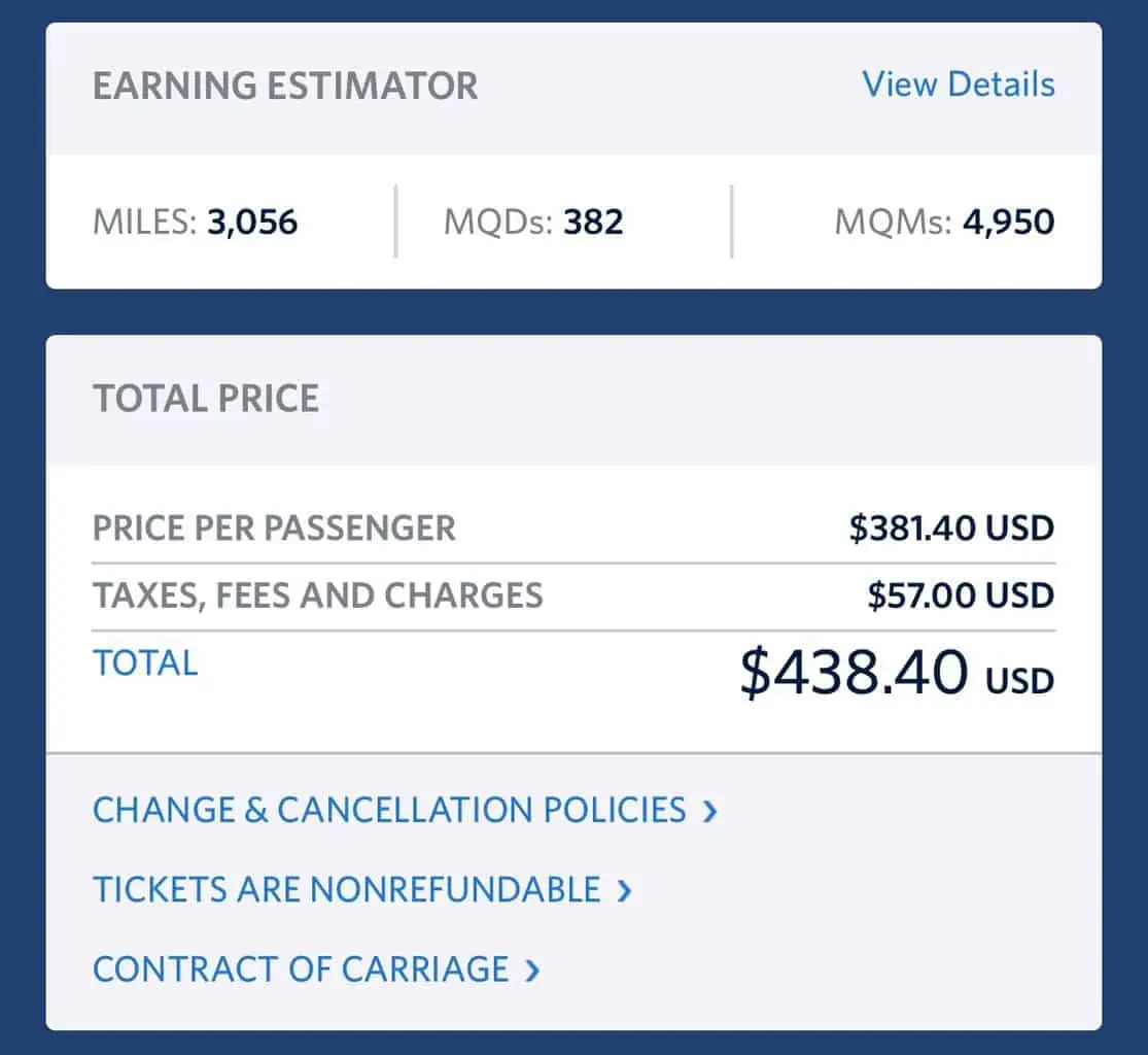 Delta Airlines Miles Earnings