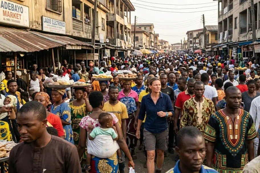 Visiting Africa for the First Time - The Crowded Streets of Lagos, Nigeria