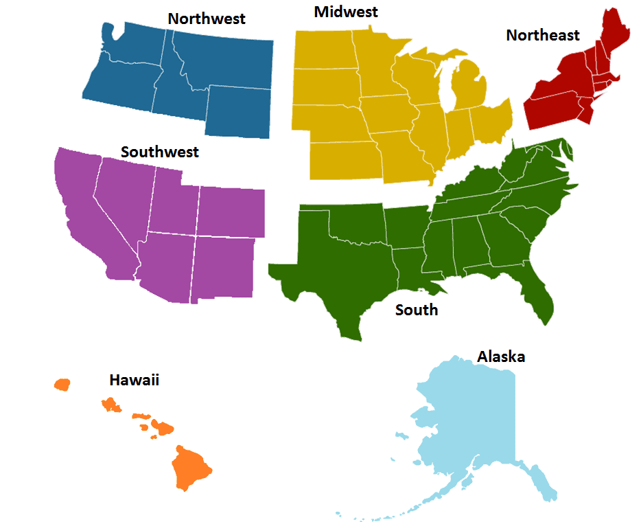 USA Region Maps