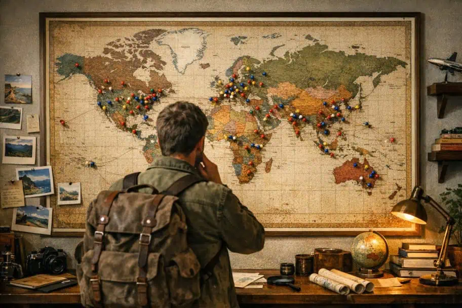 Travel Addict with Pinboard Map