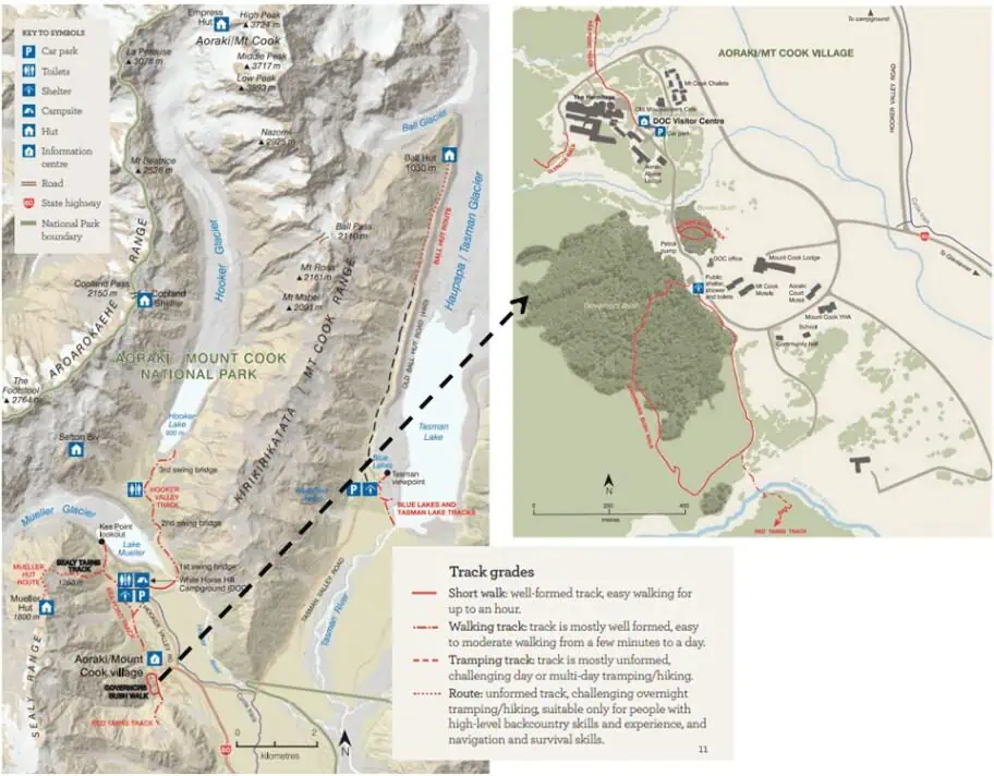 Mount Cook National Park Map