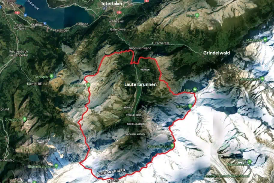 Lauterbrunnen Map Lauterbrunnen Map