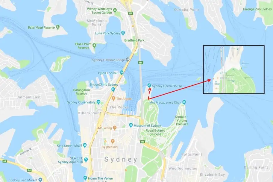 Photography Planning for Sydney - Sydney Opera House – Bennelong Lawn - Photo Map