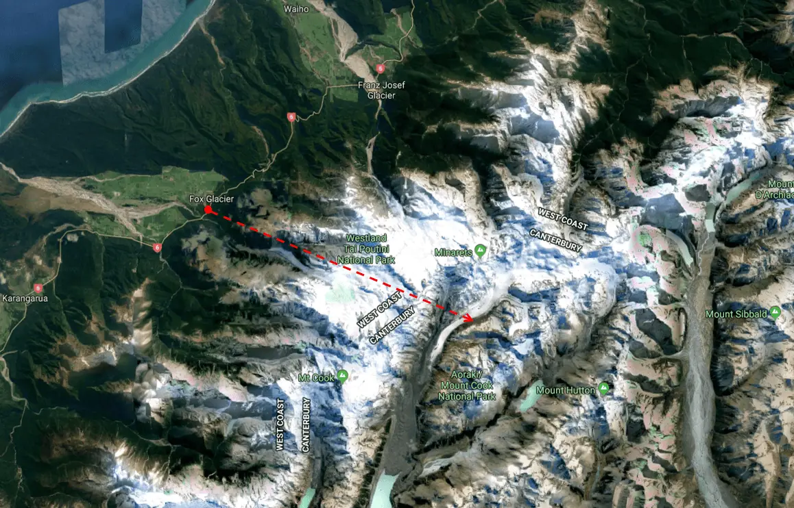 Planning for Arthur's Pass - Fox Glacier Heli Hike - Photo Map