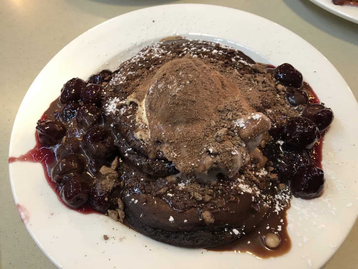 Black Forest Cherry Pancakes at the Pancakes on the Rocks