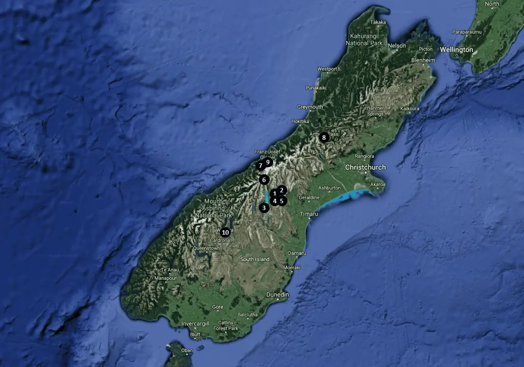 Lake Tekapo Guide - Lake Tekapo Things to Do Map