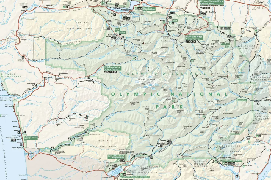 Olympic National Park Guide - Olympic National Park Map
