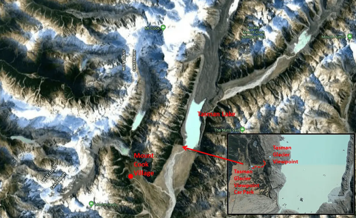 Lake Tekapo Guide - Tasman Glacier Viewpoint Hiking Map