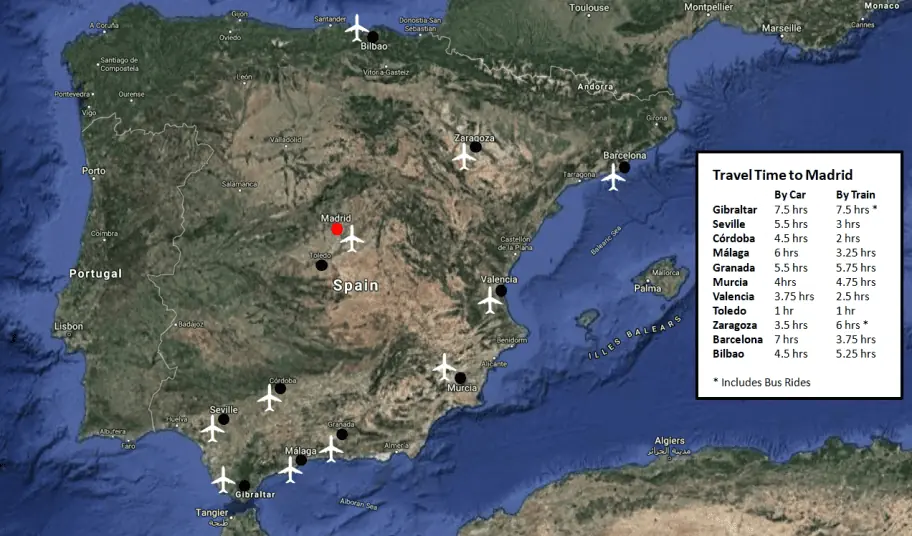 How to Get to Madrid, Spain Map Madrid Travel Guide - How to Get to Madrid, Spain Map