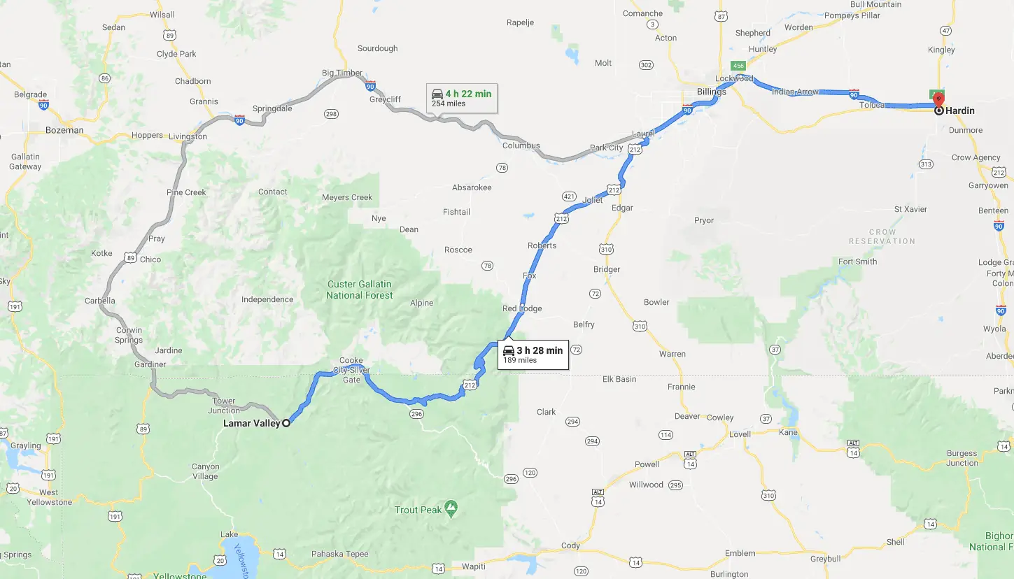 Summer Parks Trip - Day 10 Driving Map 2