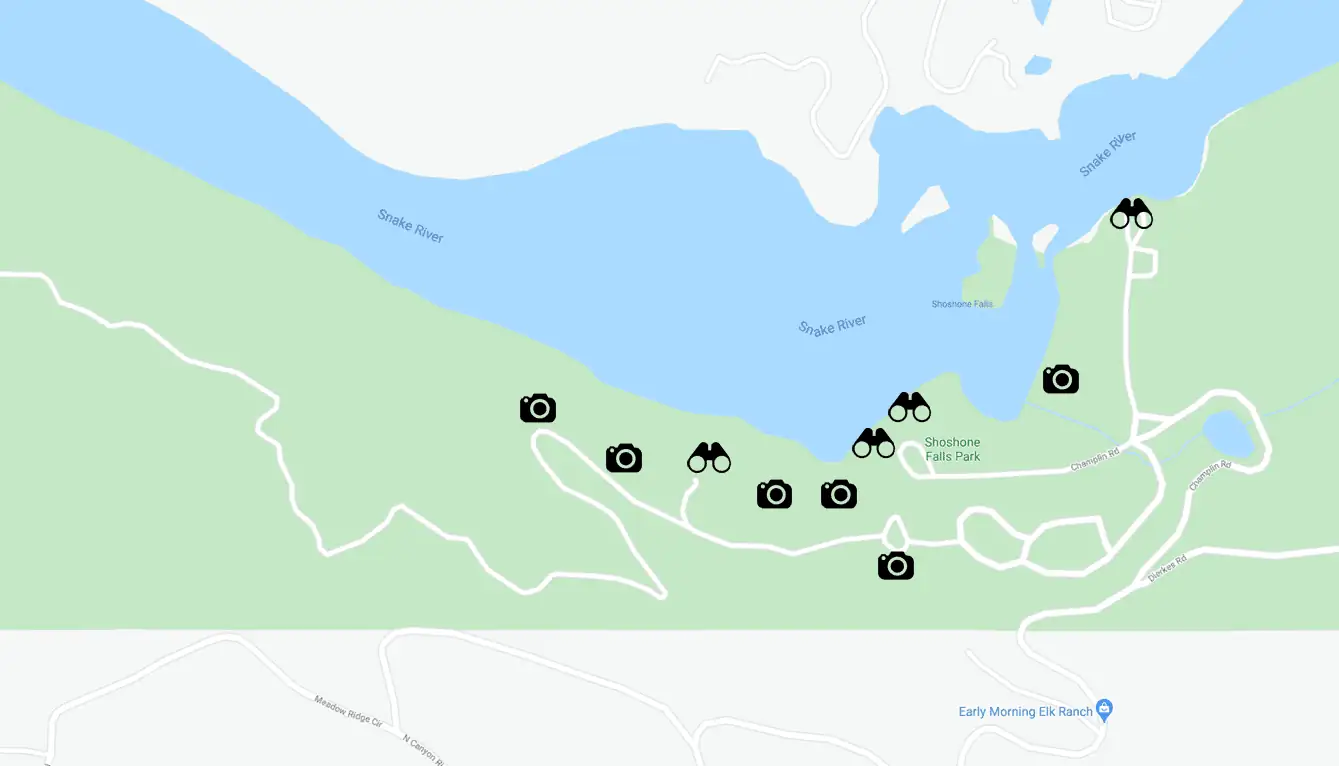 Shoshone Falls Park Map Shoshone Falls Guide Park Map