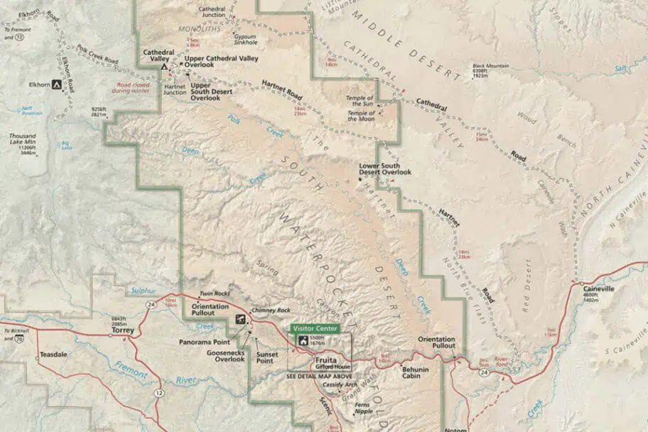 Capitol Reef National Park Map