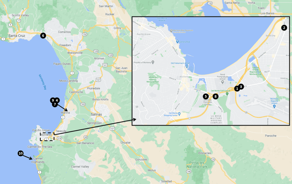Pinnacles National Park Guide - Hotels Map