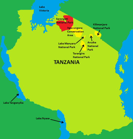 Serengeti National Park Map