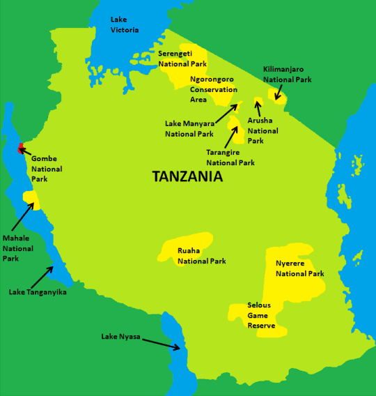 Gombe Stream National Park Map