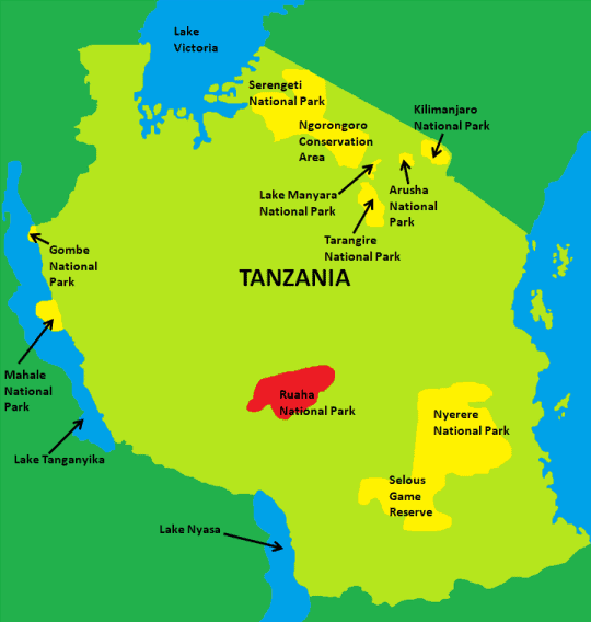 Ruaha National Park Map