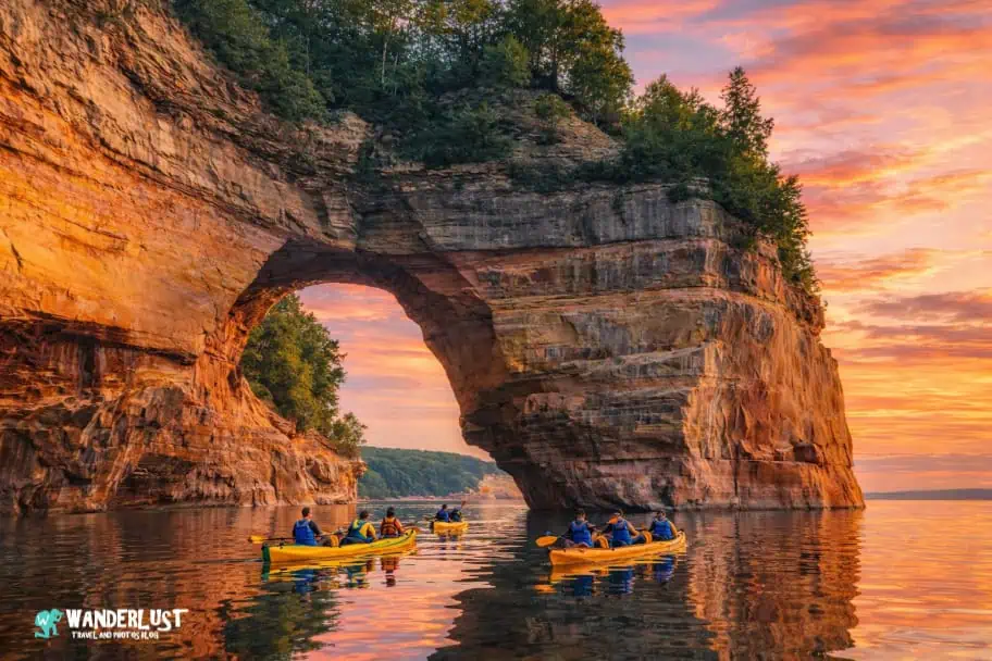 Great Lakes Kayaking at Pictured Rocks National Lakeshore