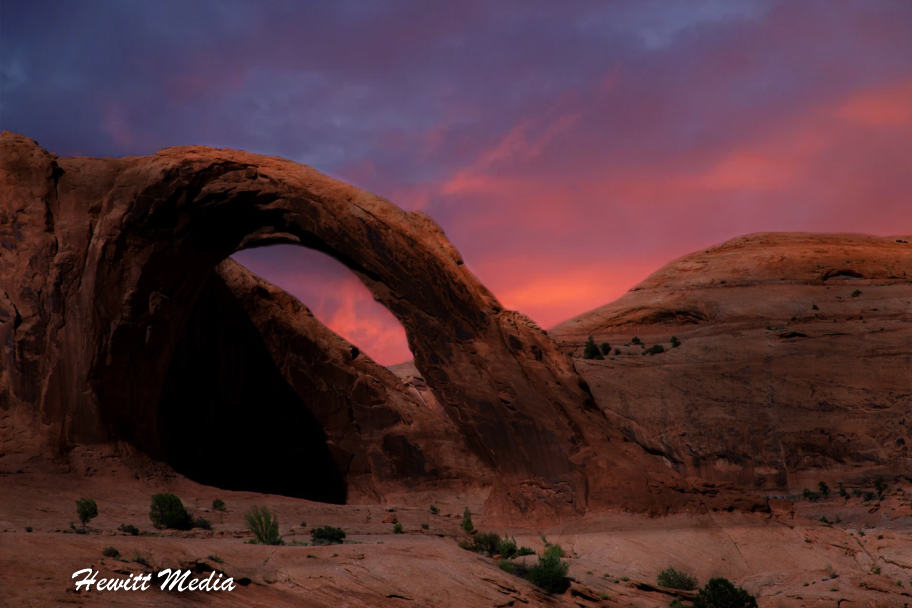 Southern Utah Attractions - Corona Arch Sunset