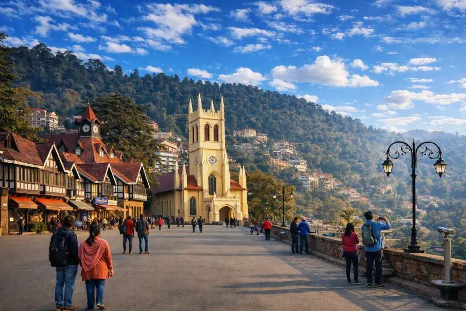 Shimla and Manali - Mall Road in Shimla