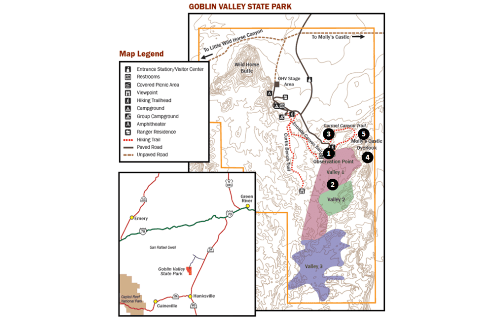 Goblin Valley State Park Map