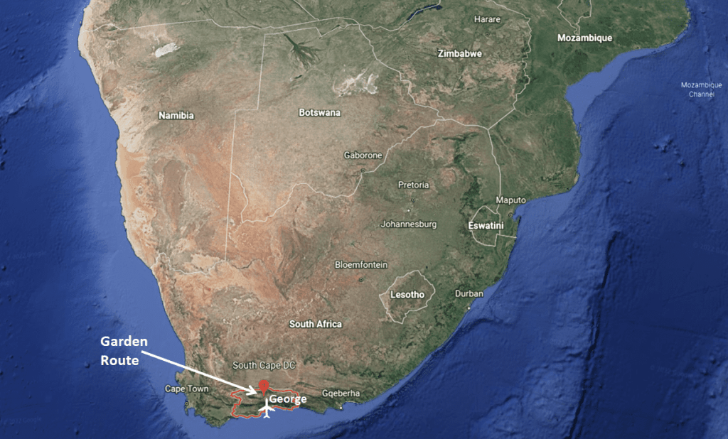 Garden Route Map Garden Route Map