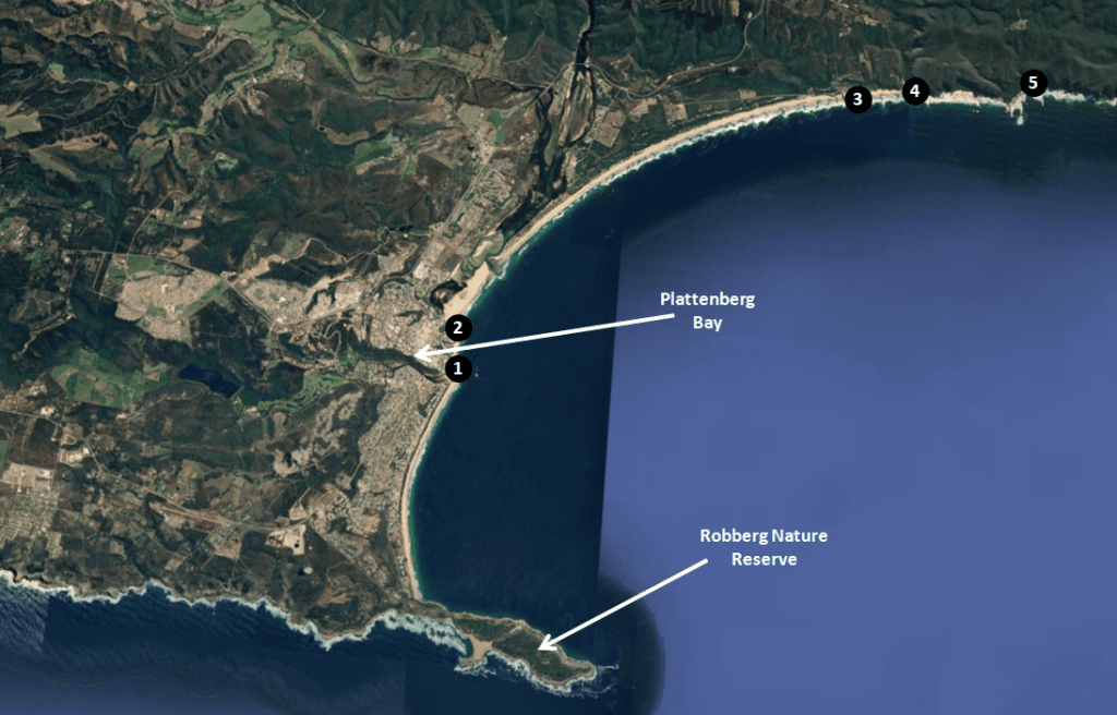 Plettenberg Bay Photography Spots Map Garden Route Photography Spots - Plettenberg Bay Photography Spots Map