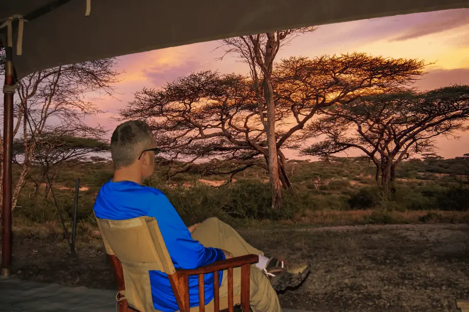 Camping in the Serengeti National Park in Tanzania