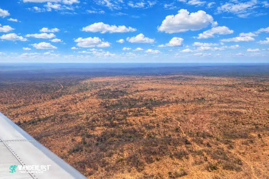 Botswana from Airplane