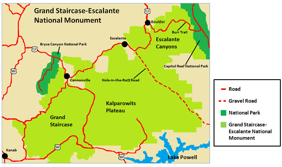 Grand Staircase Escalante Map