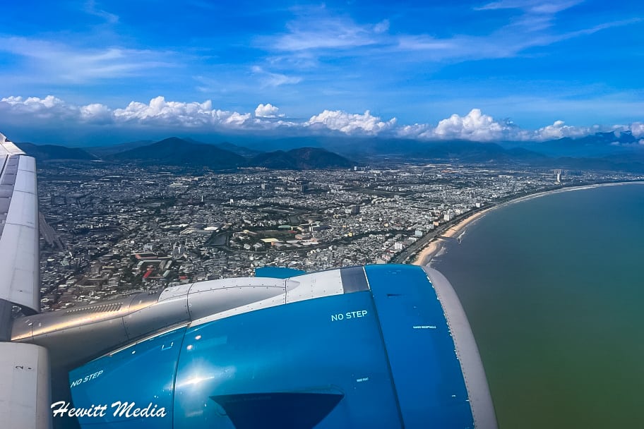 Flying to Da Nang, Vietnam