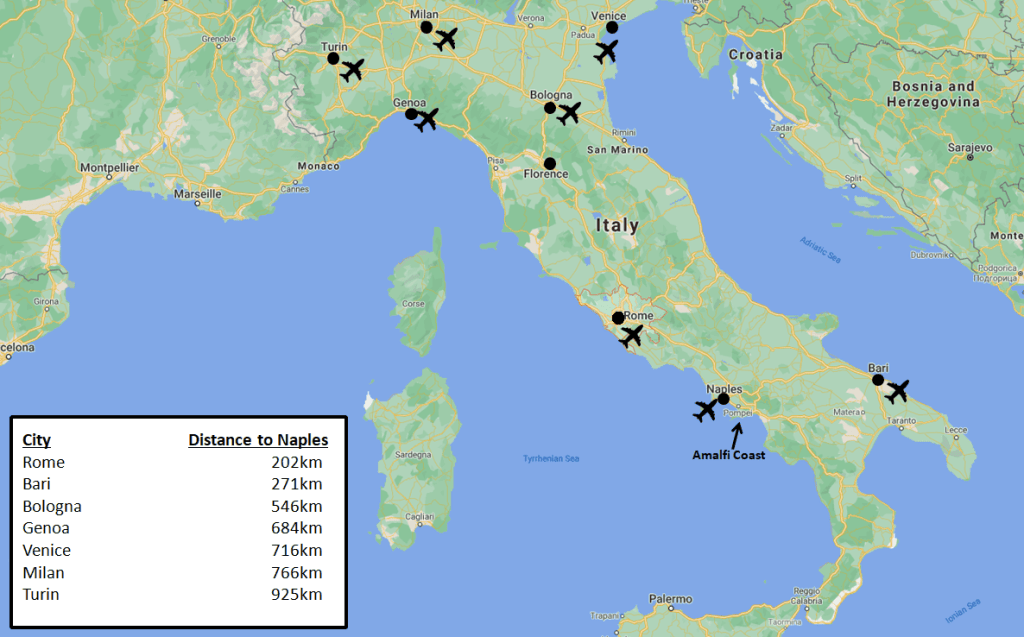 How to Get to Naples, Italy Map How to Get to Naples, Italy Map