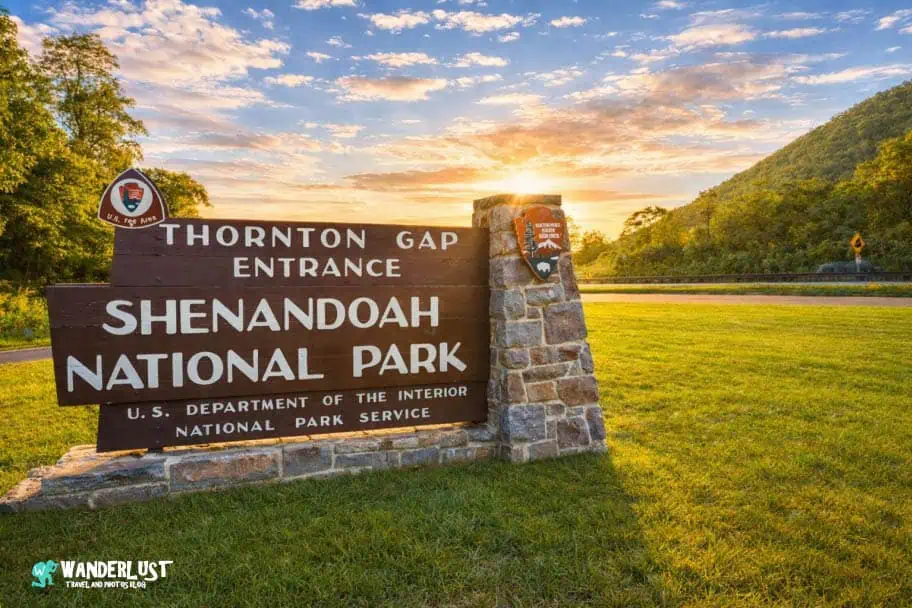 Shenandoah National Park Sign Park Entrance Sign
