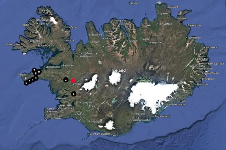Iceland Day 3 Itinerary Map