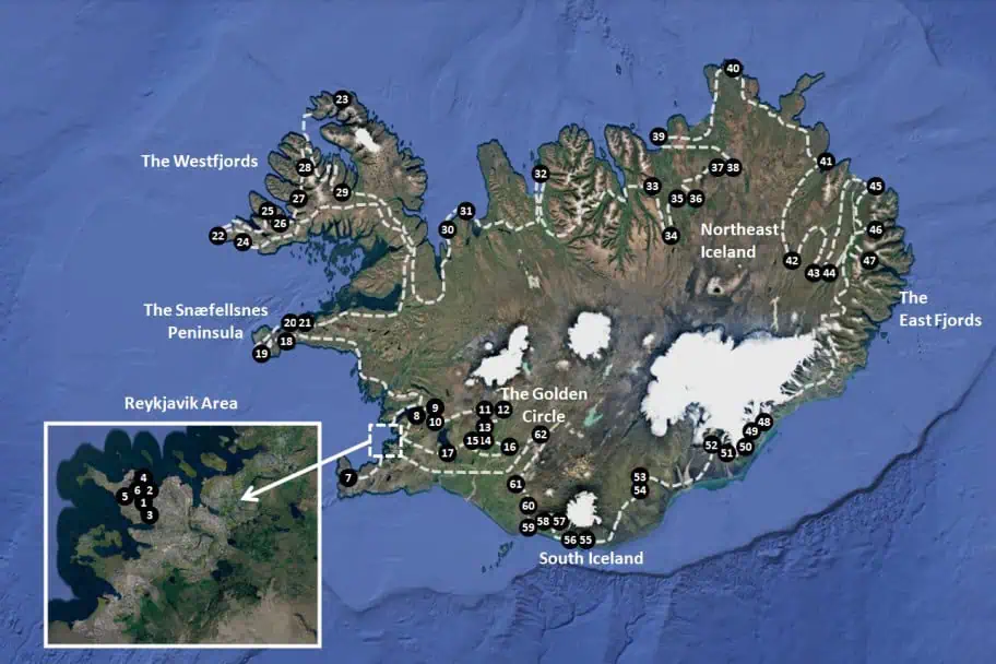 Iceland Ring Road Itinerary Map Iceland Ring Road Itinerary Map