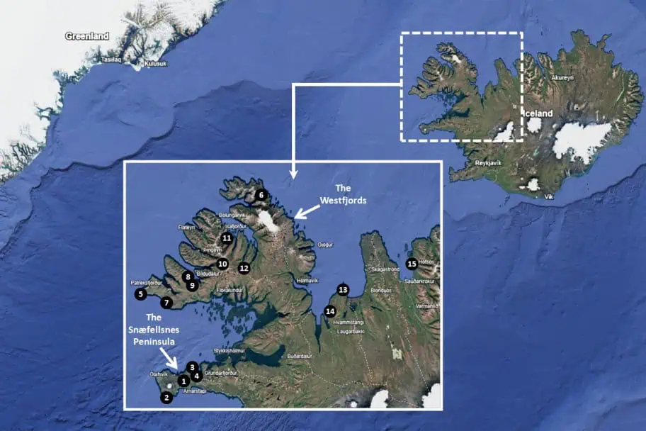 The Top Things to See and Do in Northwest Iceland Map