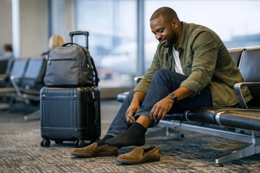 Wear Slip on Shoes Airport Travel Hacks - Wear Slip on Shoes