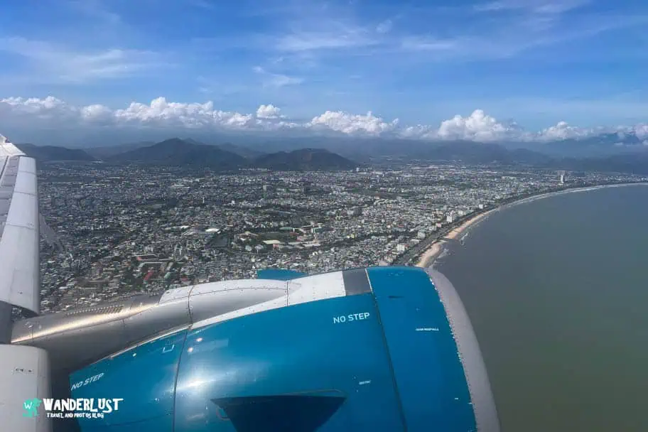Flying to Da Nang, Vietnam