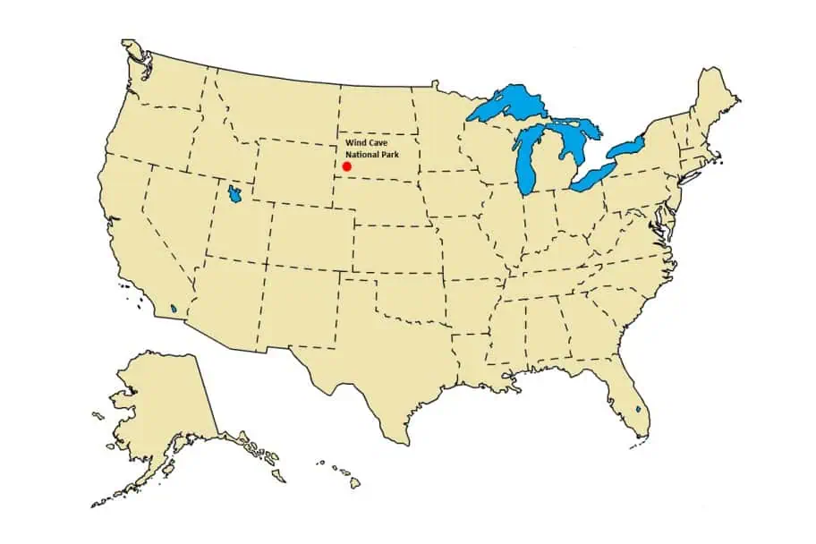 Wind Cave National Park Location Map Wind Cave National Park Location Map