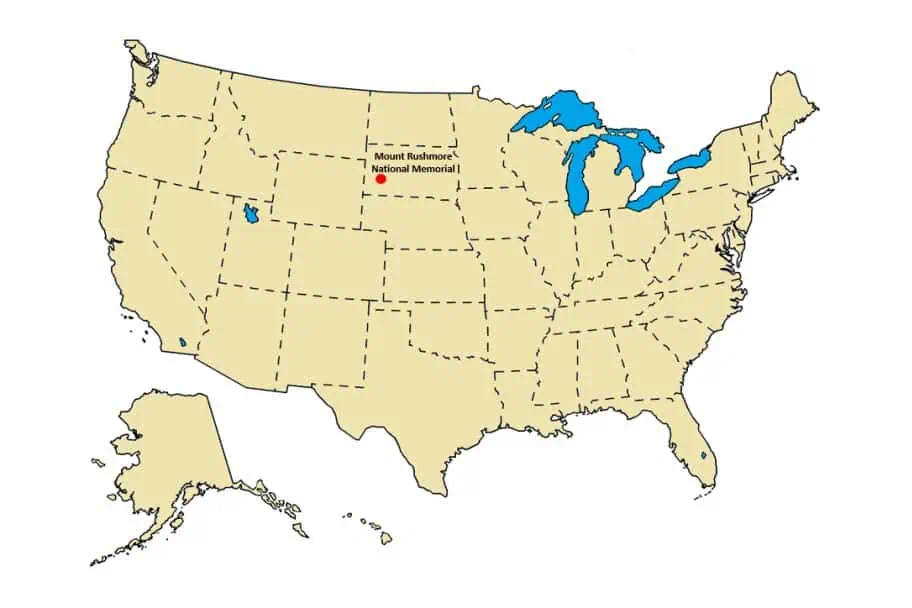 Mount Rushmore National Memorial Location Map Mount Rushmore National Memorial Location Map